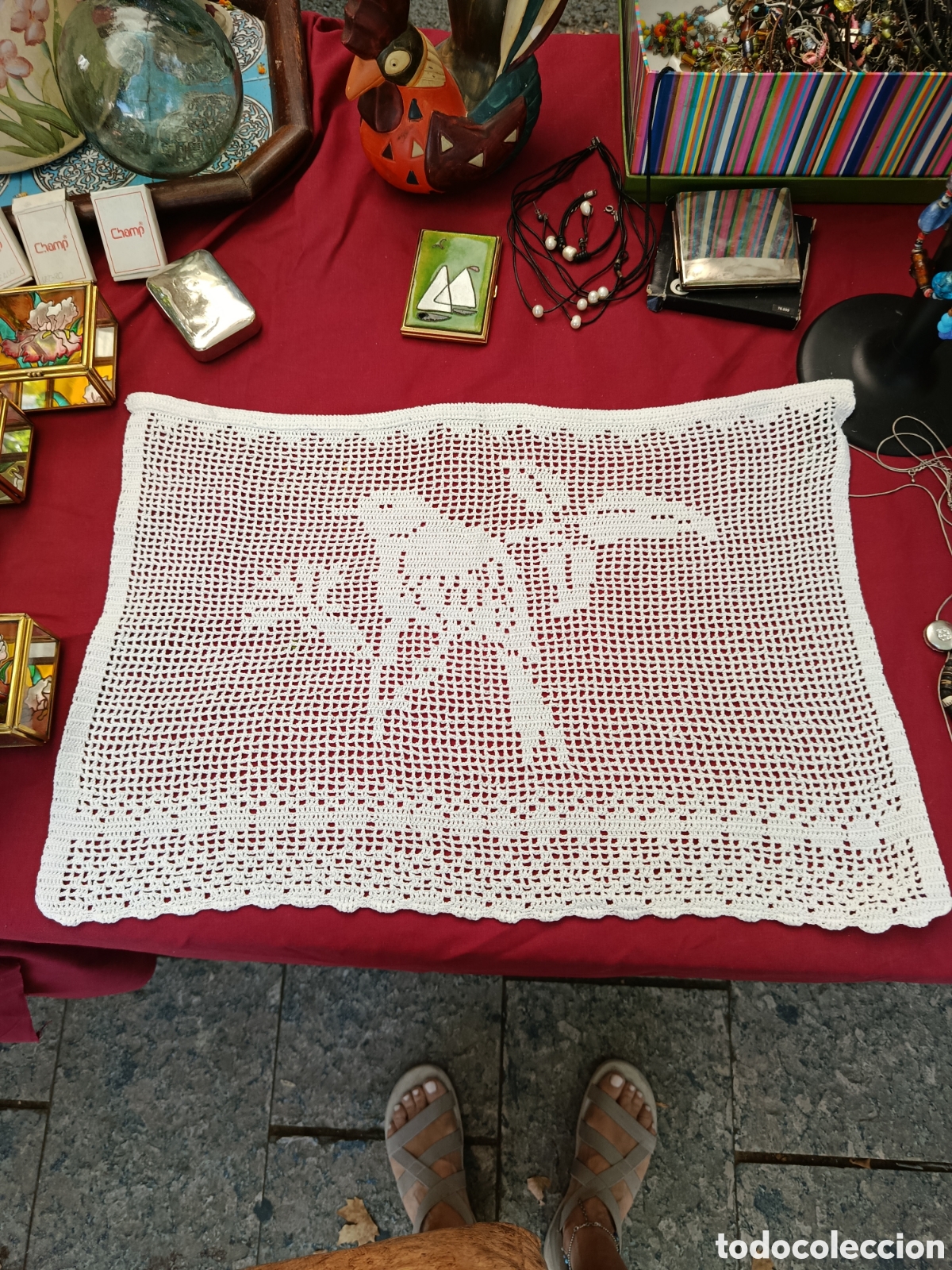 Antig&uuml;edades: Visillo ventana 50x40 - Foto 1