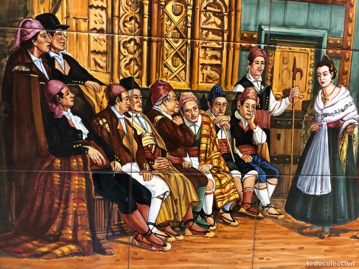 Antig&uuml;edades: gran panel de azulejos el tribunal de las aguas, valencia - Foto 4