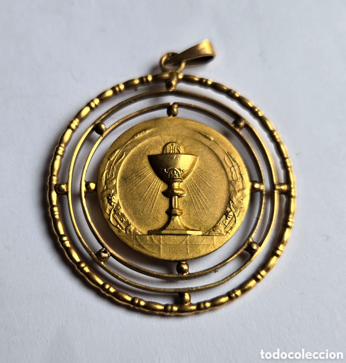 Antig&uuml;edades: MEDALLA VIRGEN DEL CARMEN, DORADA - Foto 3