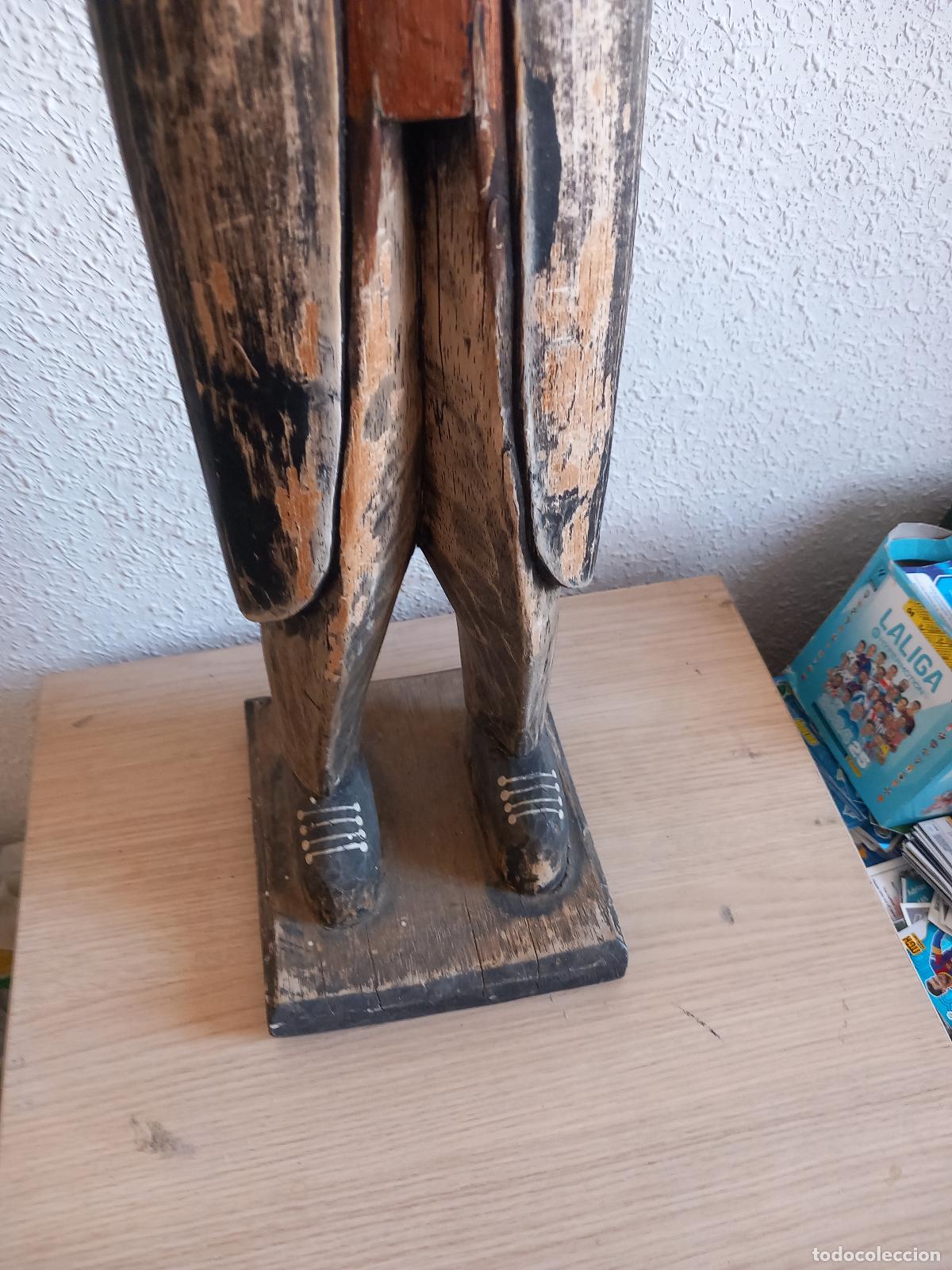 Antig&uuml;edades: TALLA DE MADERA 80 CM - Foto 5