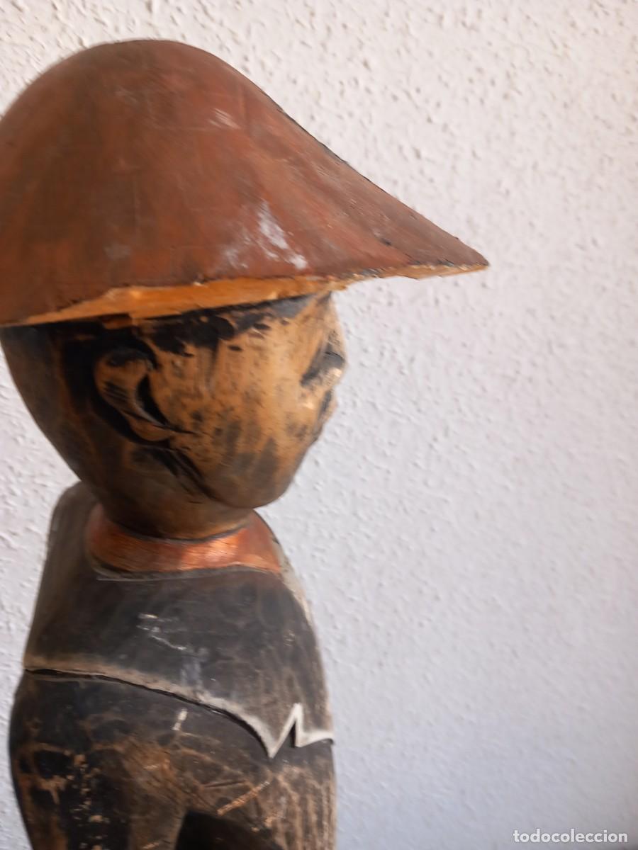 Antig&uuml;edades: TALLA DE MADERA 80 CM - Foto 7