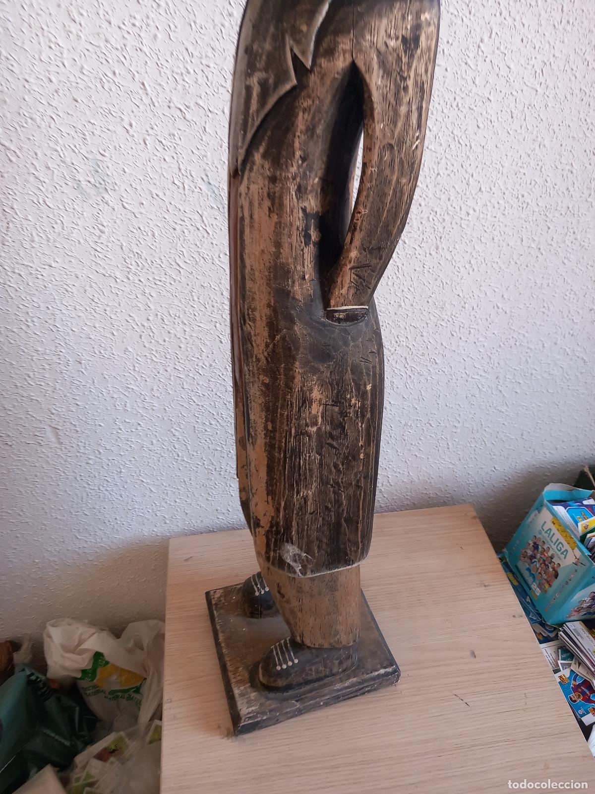 Antig&uuml;edades: TALLA DE MADERA 80 CM - Foto 11