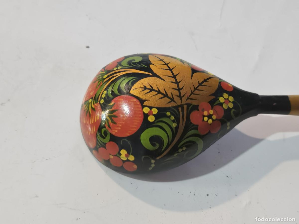 Antig&uuml;edades: cuchara de madera decioracion rusa - Foto 3