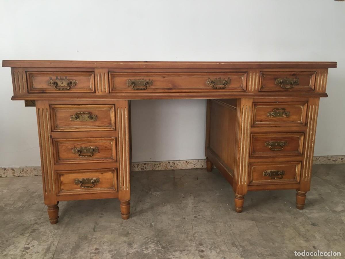 Antig&uuml;edades: MESA ESCRITORIO DE MADERA - Foto 1