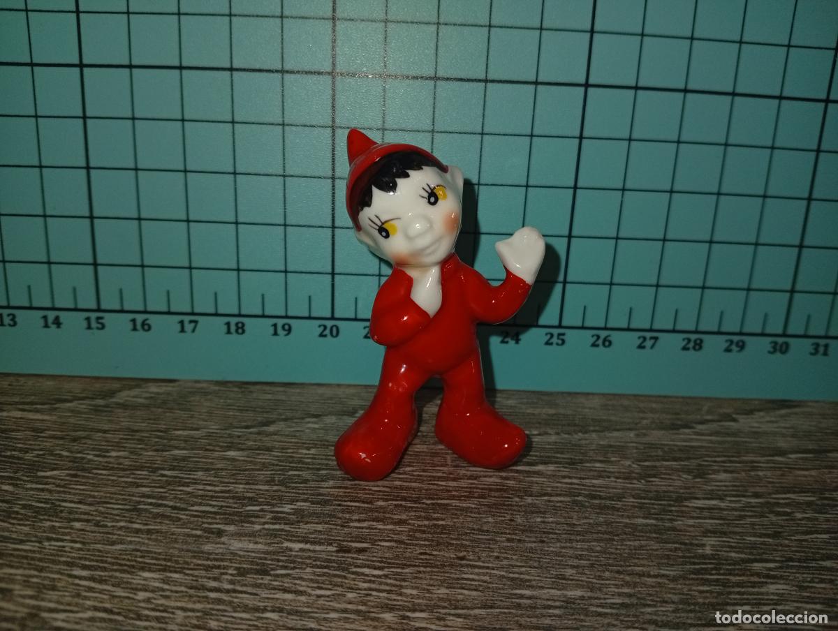 Antig&uuml;edades: Figura gnomo duende navidad Christmas Bones porcelana Japan vintage