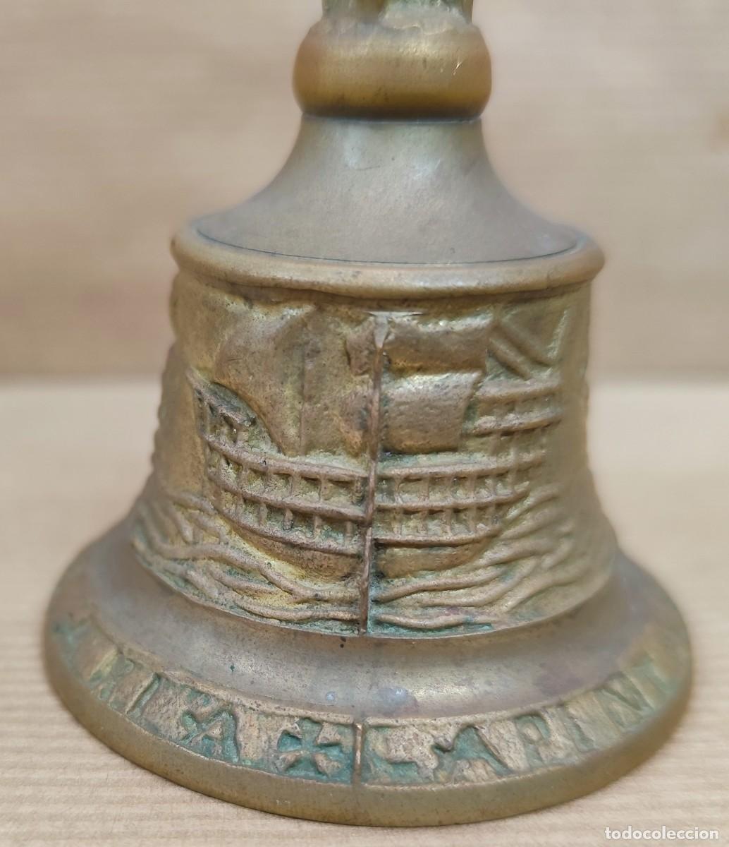 Antig&uuml;edades: Campanilla de bronce siglo XX - Foto 5