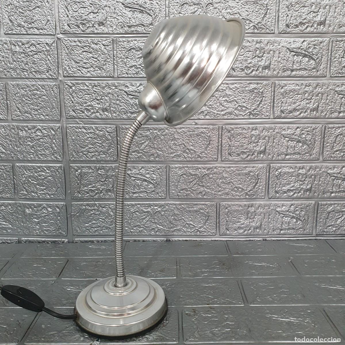 Antig&uuml;edades: Lámpara vintage flexo de aluminio. - Foto 4
