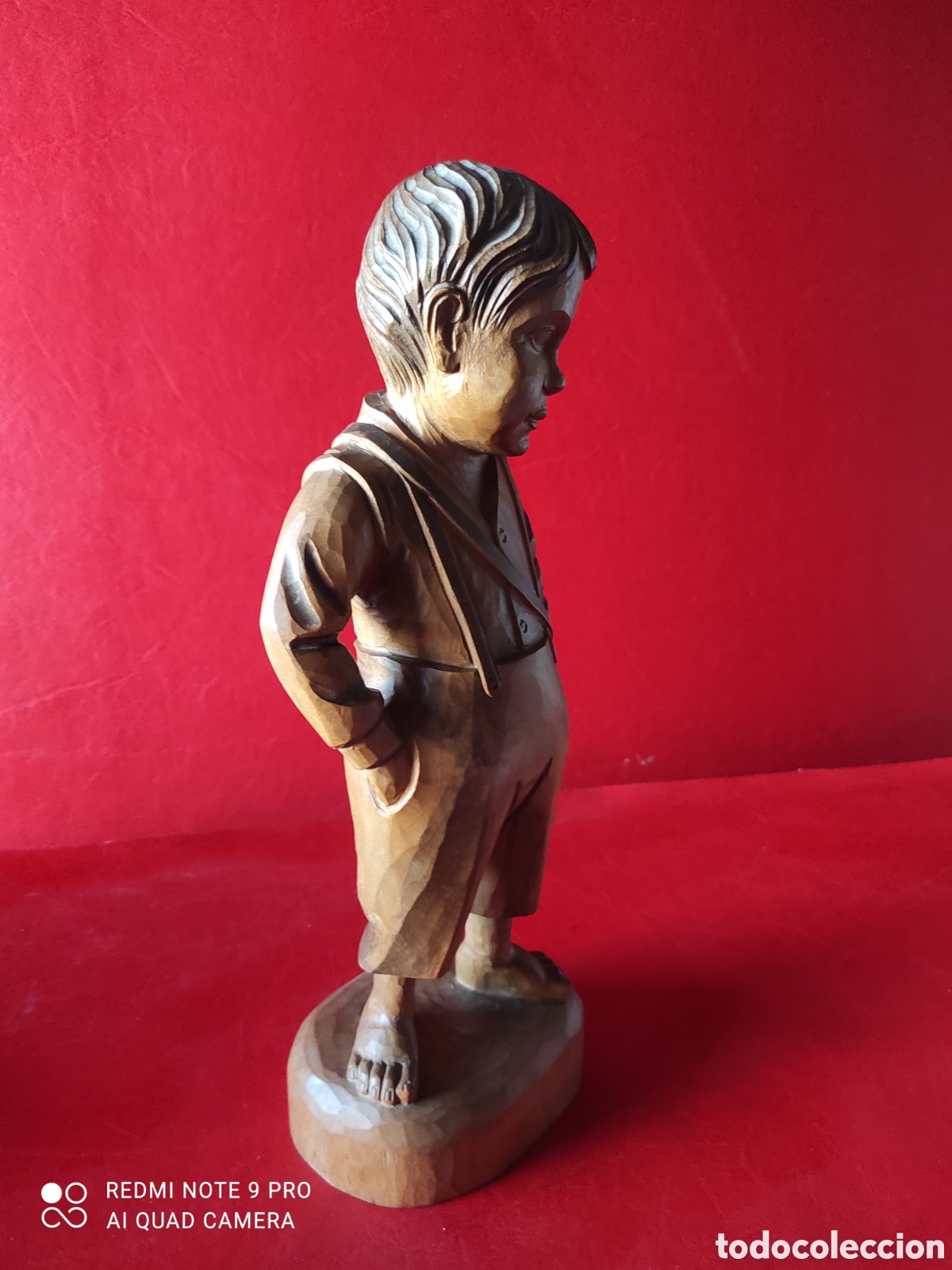 Antig&uuml;edades: Figura en madera representando a un ni&ntilde;o - Foto 4