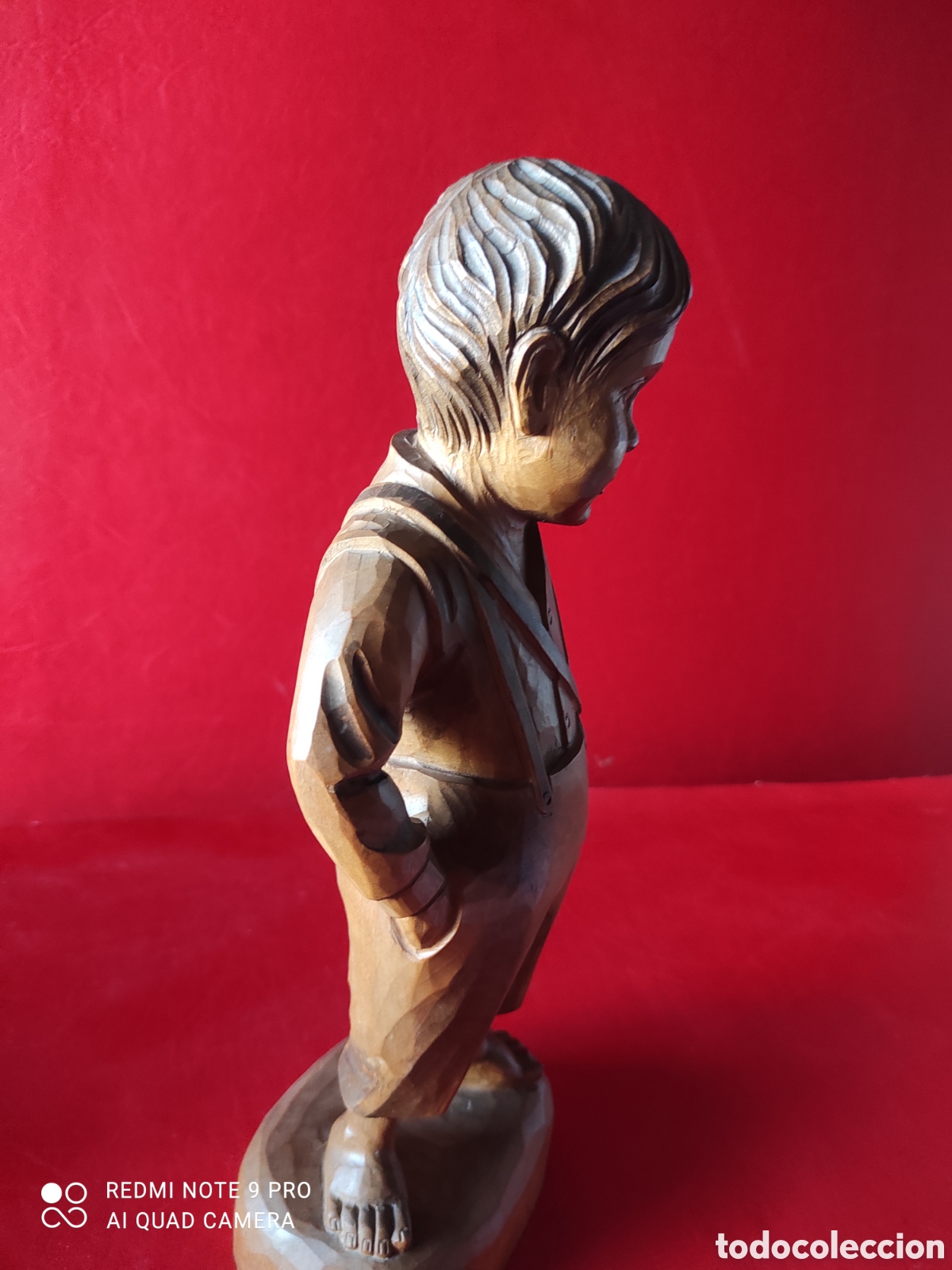 Antig&uuml;edades: Figura en madera representando a un ni&ntilde;o - Foto 5