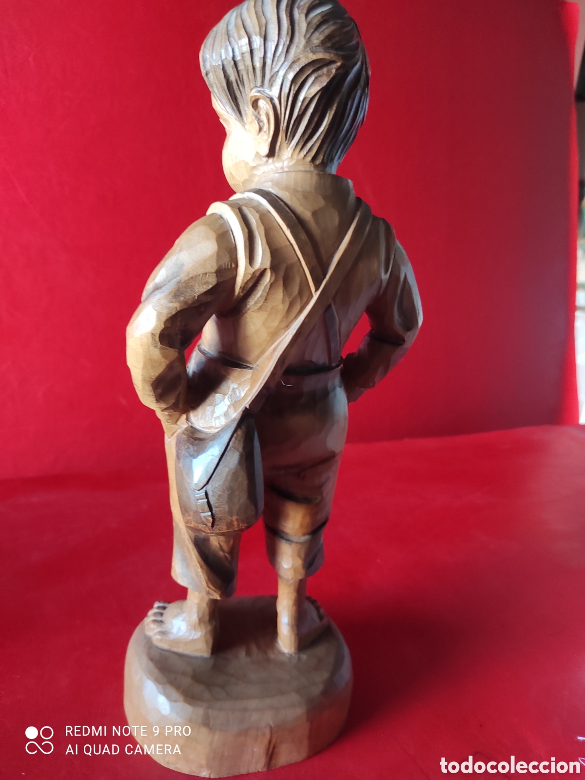 Antig&uuml;edades: Figura en madera representando a un ni&ntilde;o - Foto 6