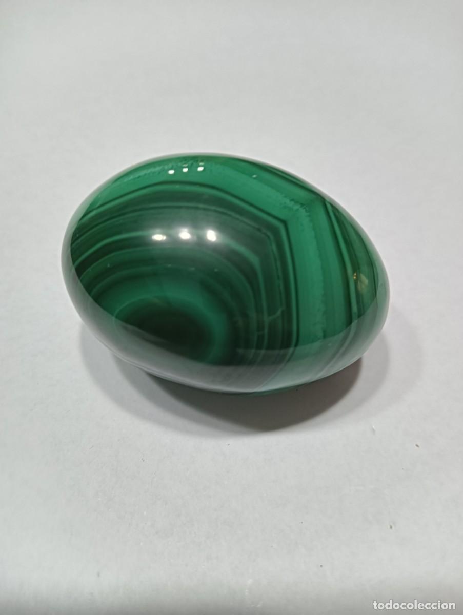 Antig&uuml;edades: Polished Egg shape carved Malachite crystal. - Foto 1