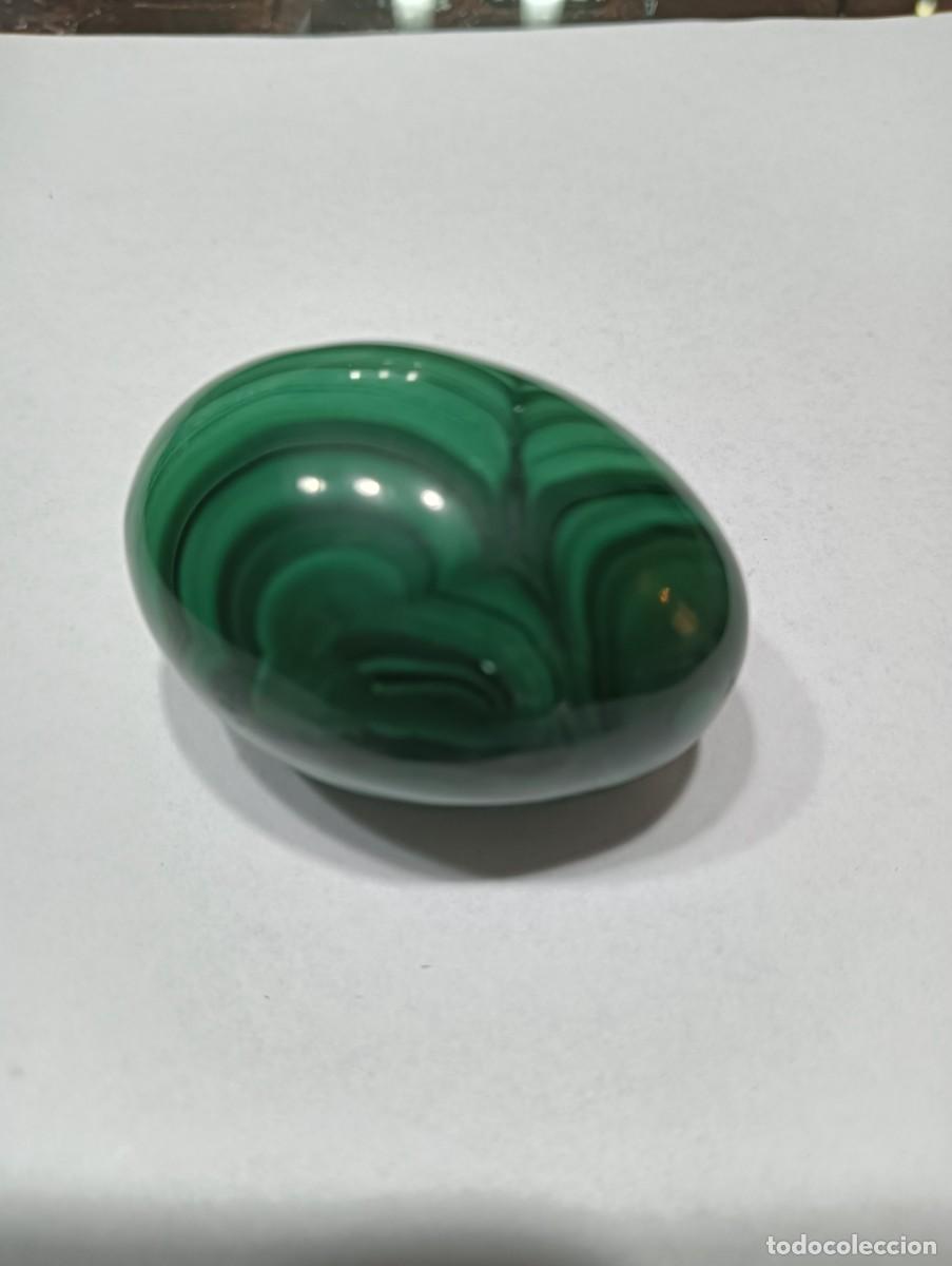 Antig&uuml;edades: Polished Egg shape carved Malachite crystal. - Foto 2