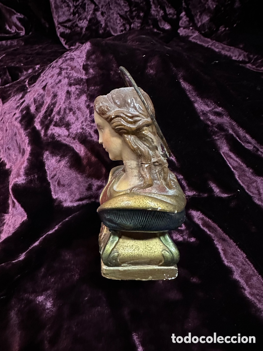 Antig&uuml;edades: Bonito busto de la Virgen en yeso - Foto 5