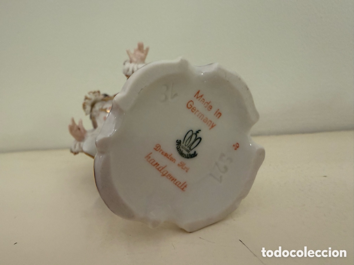 Antig&uuml;edades: Pareja de porcelana de Dresden - Foto 4
