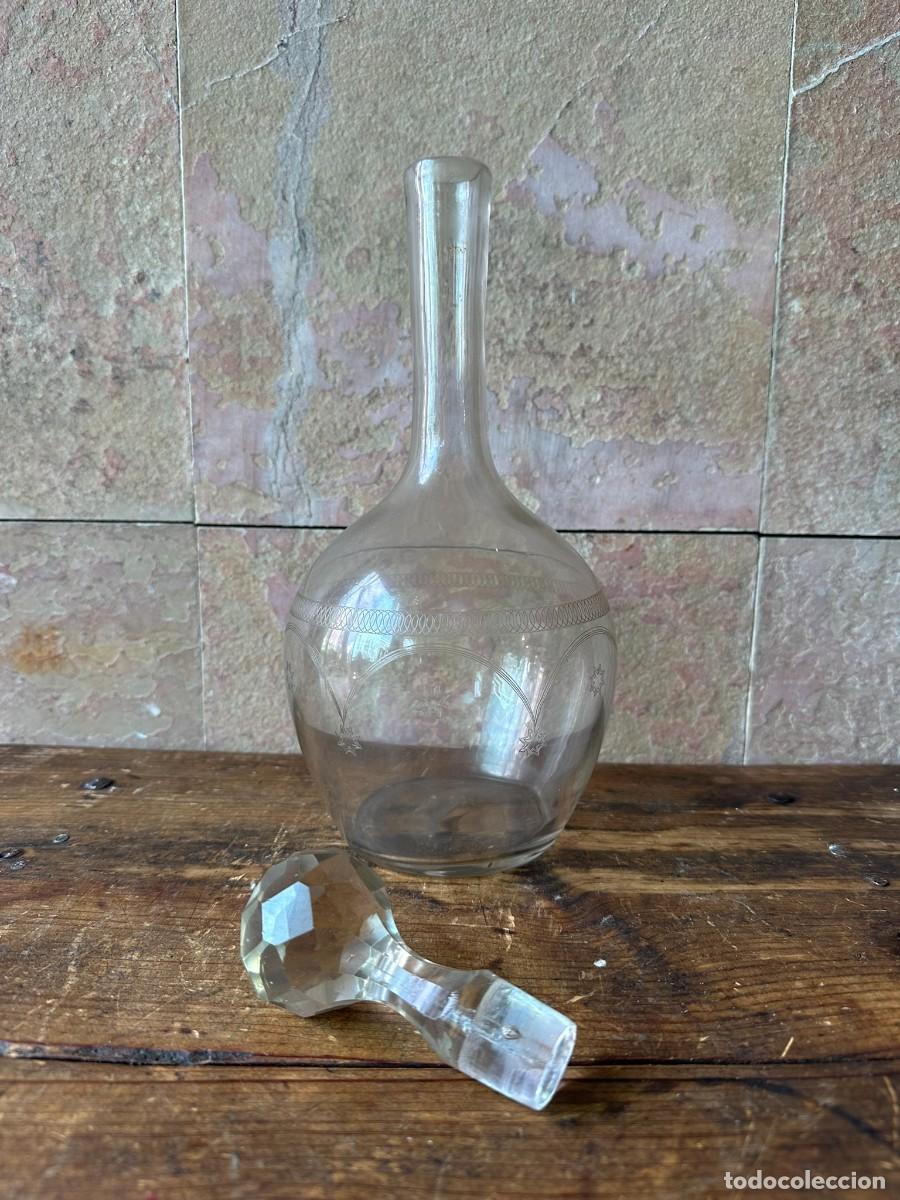 Antig&uuml;edades: LICORERA DE CRISTAL TALLADO DEL S.XIX. - Foto 4