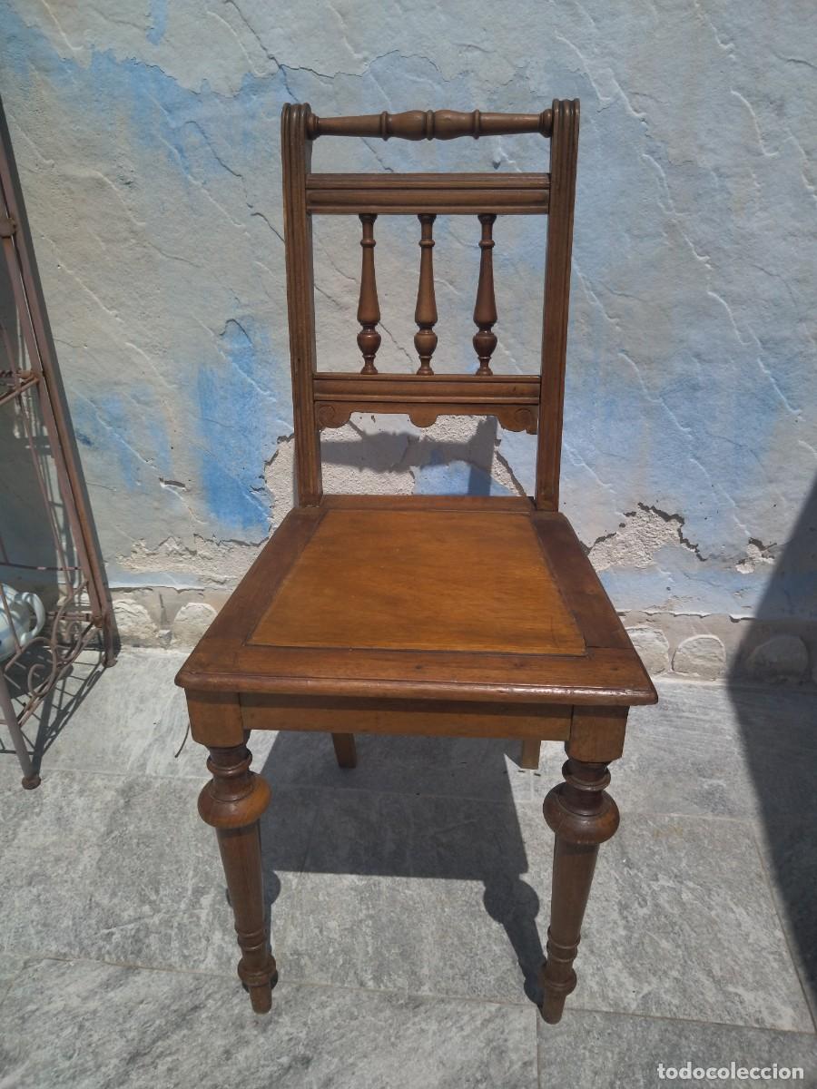 Antig&uuml;edades: Antigua silla de madera de roble . - Foto 3
