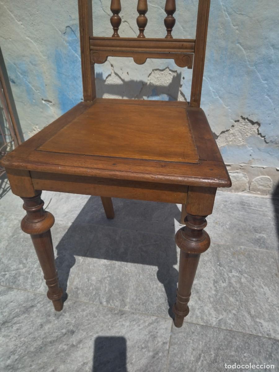 Antig&uuml;edades: Antigua silla de madera de roble . - Foto 4