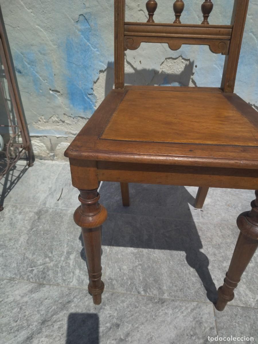 Antig&uuml;edades: Antigua silla de madera de roble . - Foto 5