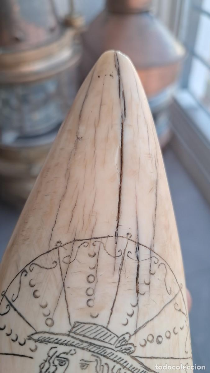 Antig&uuml;edades: Colmillo tallado cetaceo - Foto 6