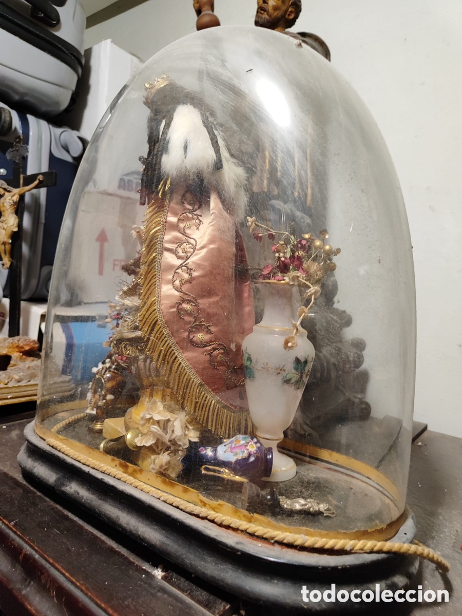 Antig&uuml;edades: Virgen en urna 40 cm talla - Foto 2