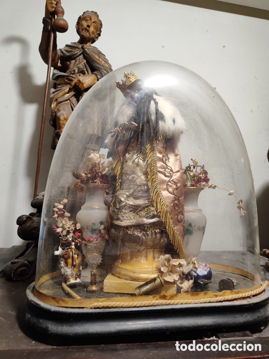 Antig&uuml;edades: Virgen en urna 40 cm talla - Foto 1