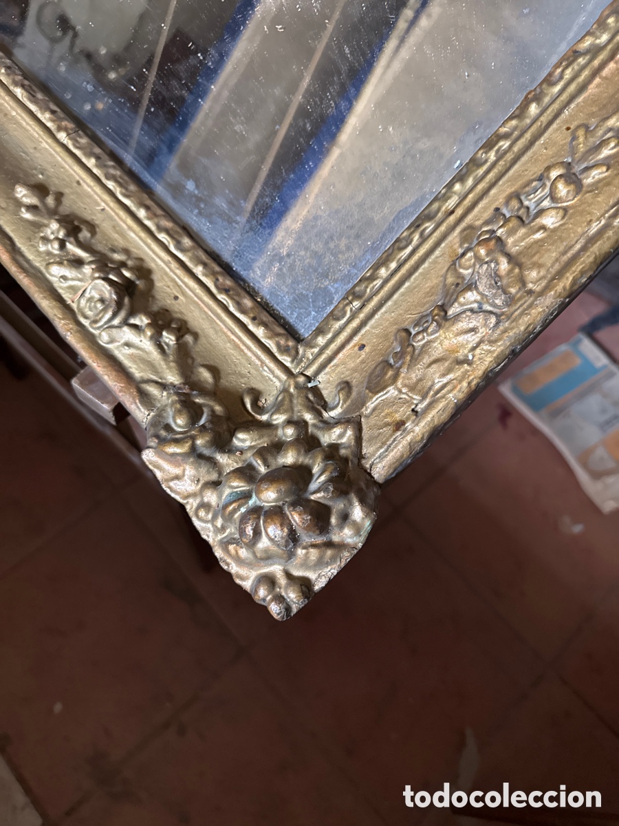Antig&uuml;edades: Espejo dorado antiguo - Foto 3