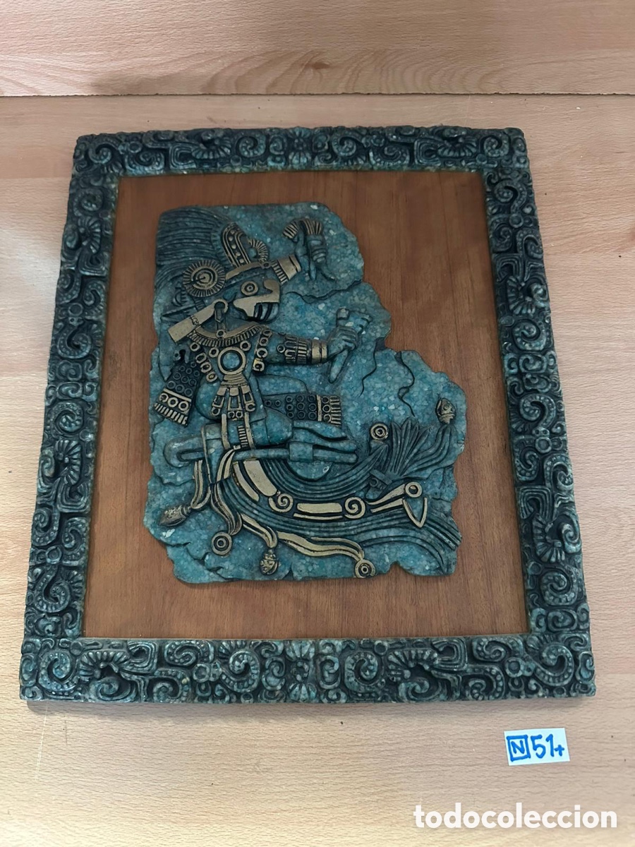 Antig&uuml;edades: Antiguo cuadro maya con relieve - Foto 1