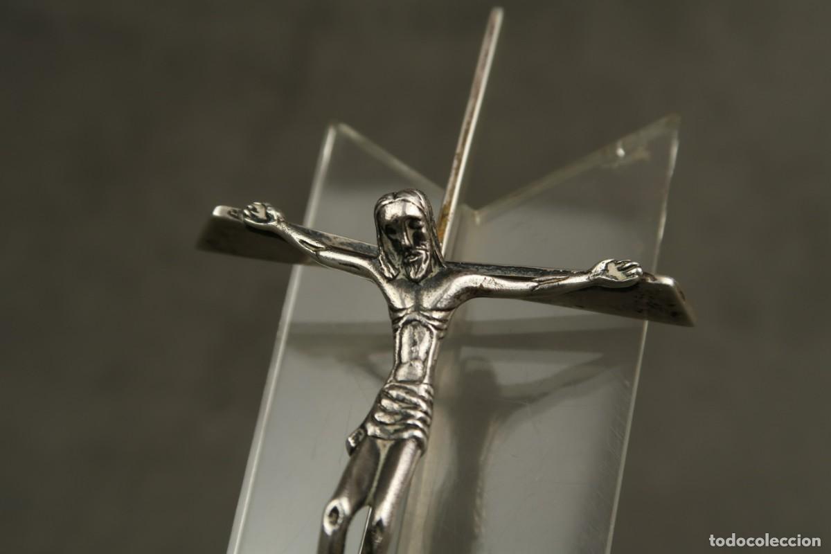 Antig&uuml;edades: Antiguo Crucifijo de Plata - Foto 4