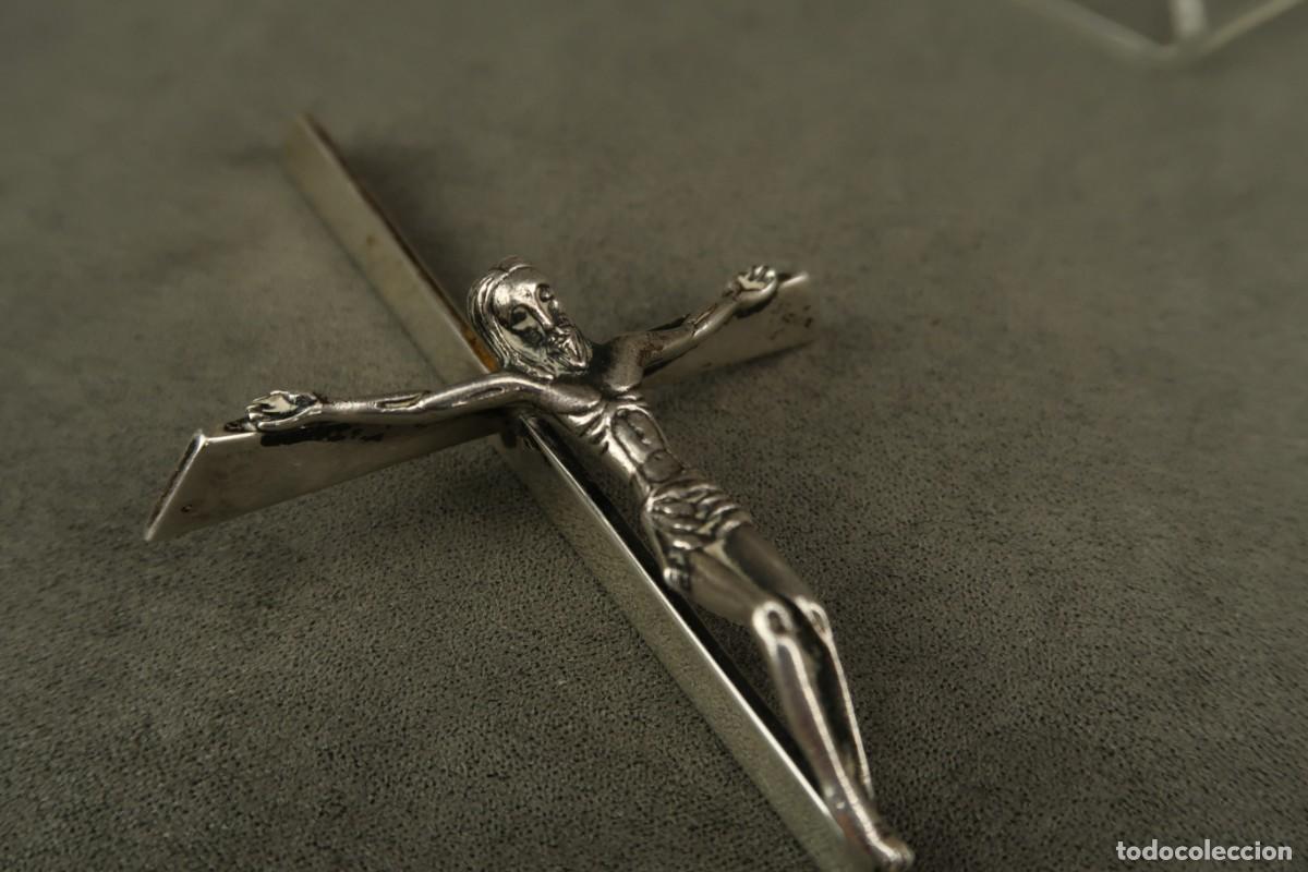 Antig&uuml;edades: Antiguo Crucifijo de Plata - Foto 11