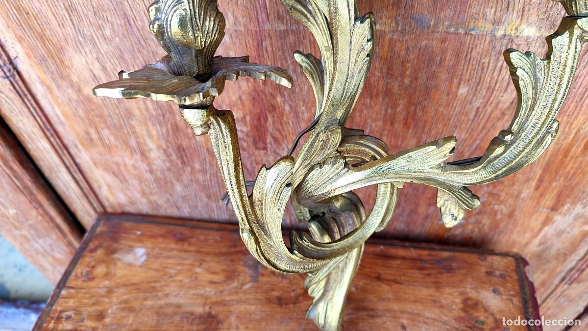 Antig&uuml;edades: Aplique de 3 luces estilo LXVI barroco - Foto 2