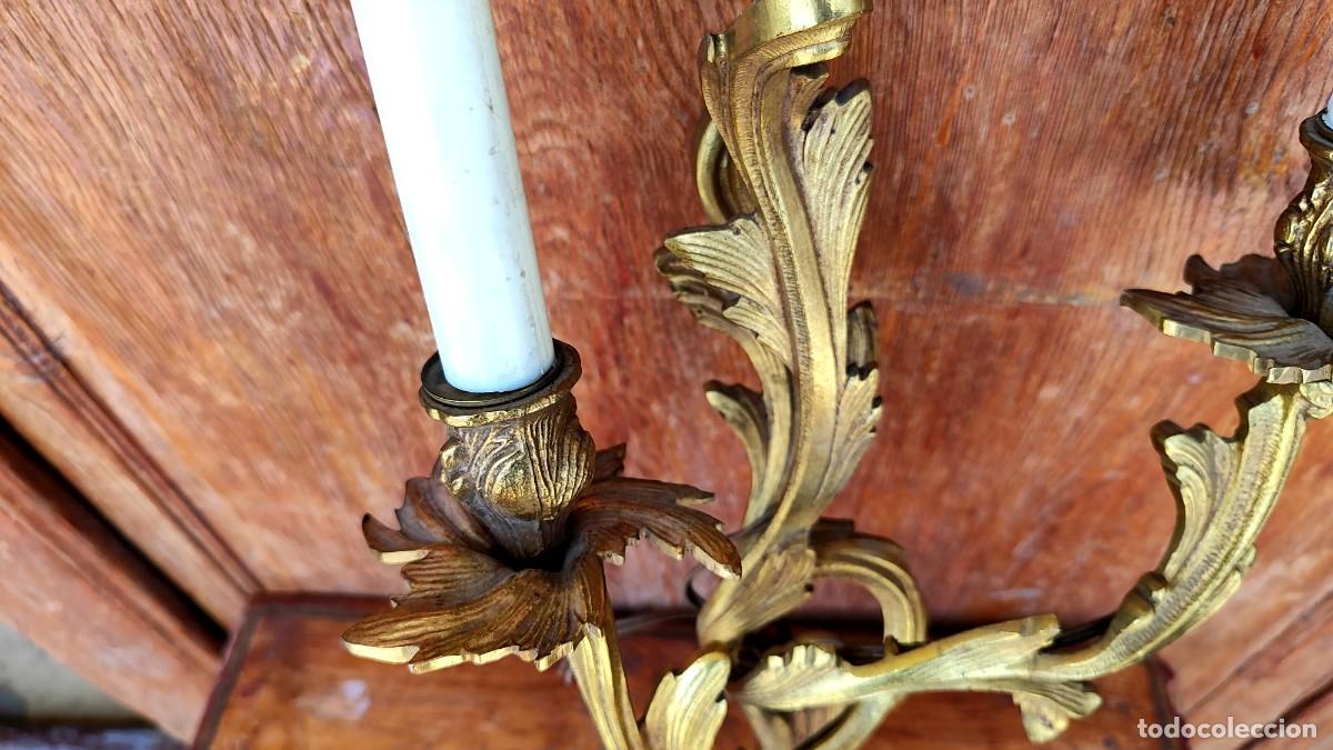 Antig&uuml;edades: Aplique de 3 luces estilo LXVI barroco - Foto 4