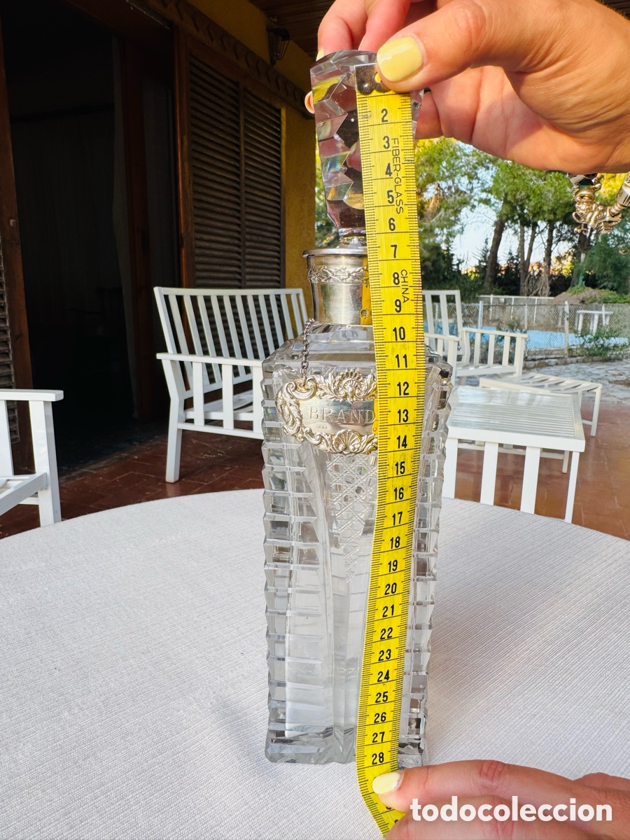 Antig&uuml;edades: Botella licorera de cristal de roca y plata - Foto 4