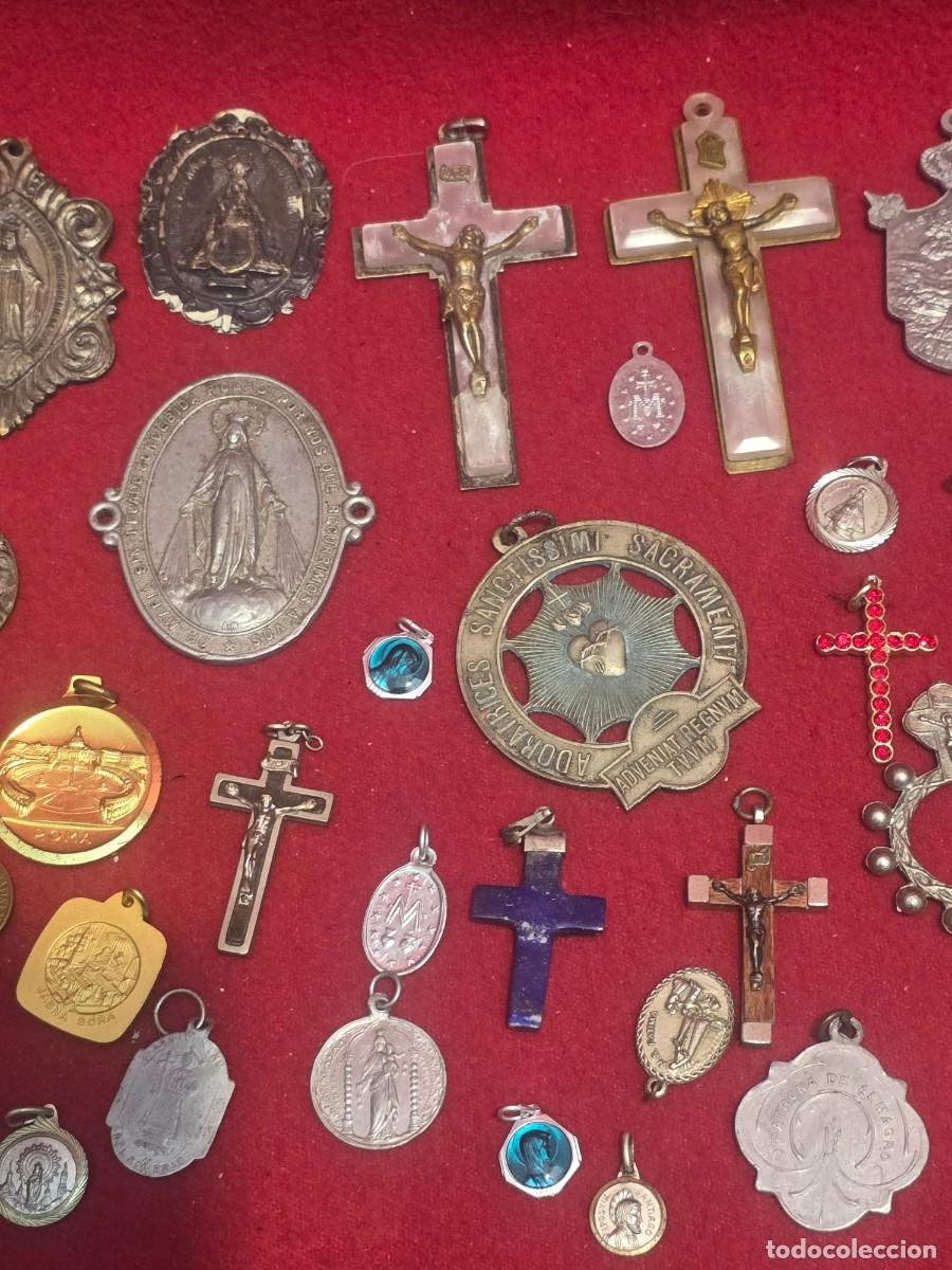 Antig&uuml;edades: LOTE DE MEDALLAS RELIGIOSAS - Foto 4