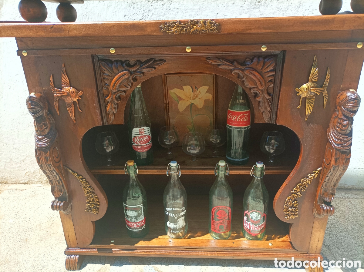 Antig&uuml;edades: Mueble botellero de madera - Foto 4