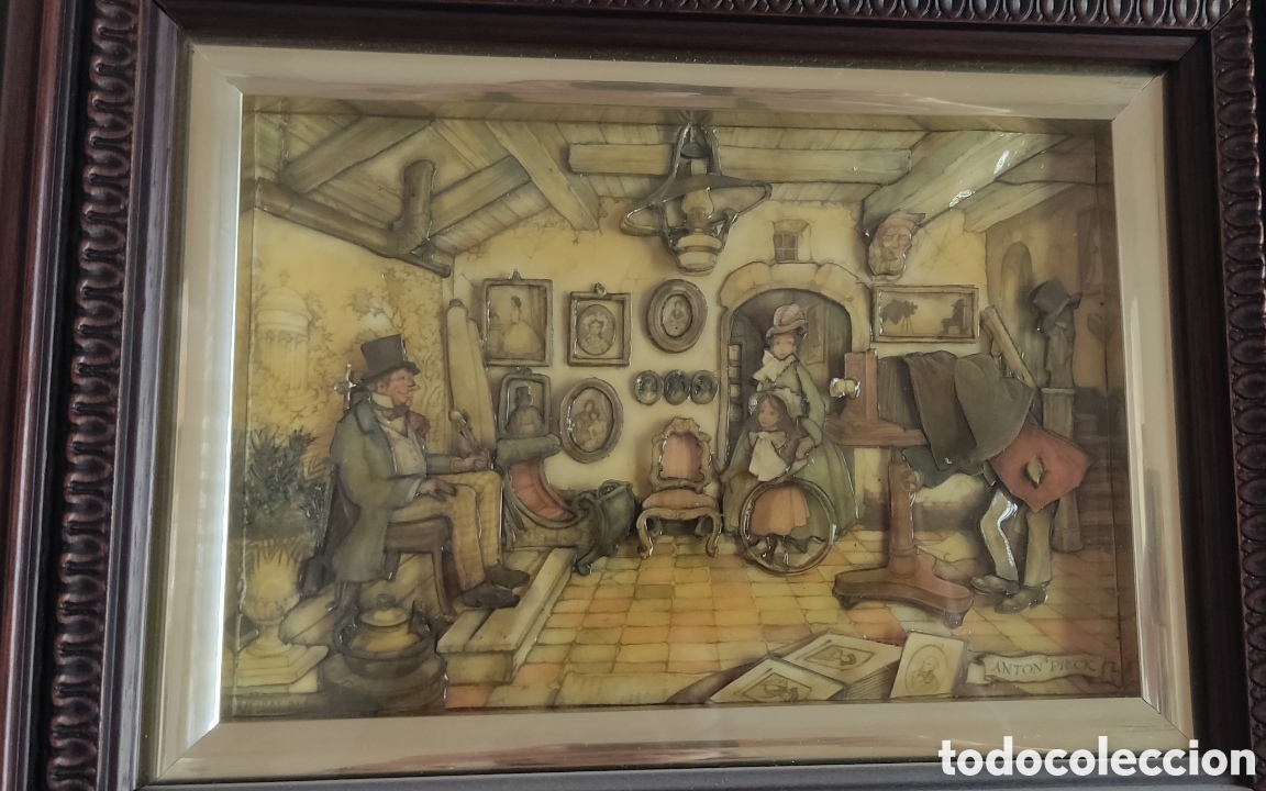 Antig&uuml;edades: Cuadro 3D Anton Pieck - Foto 2