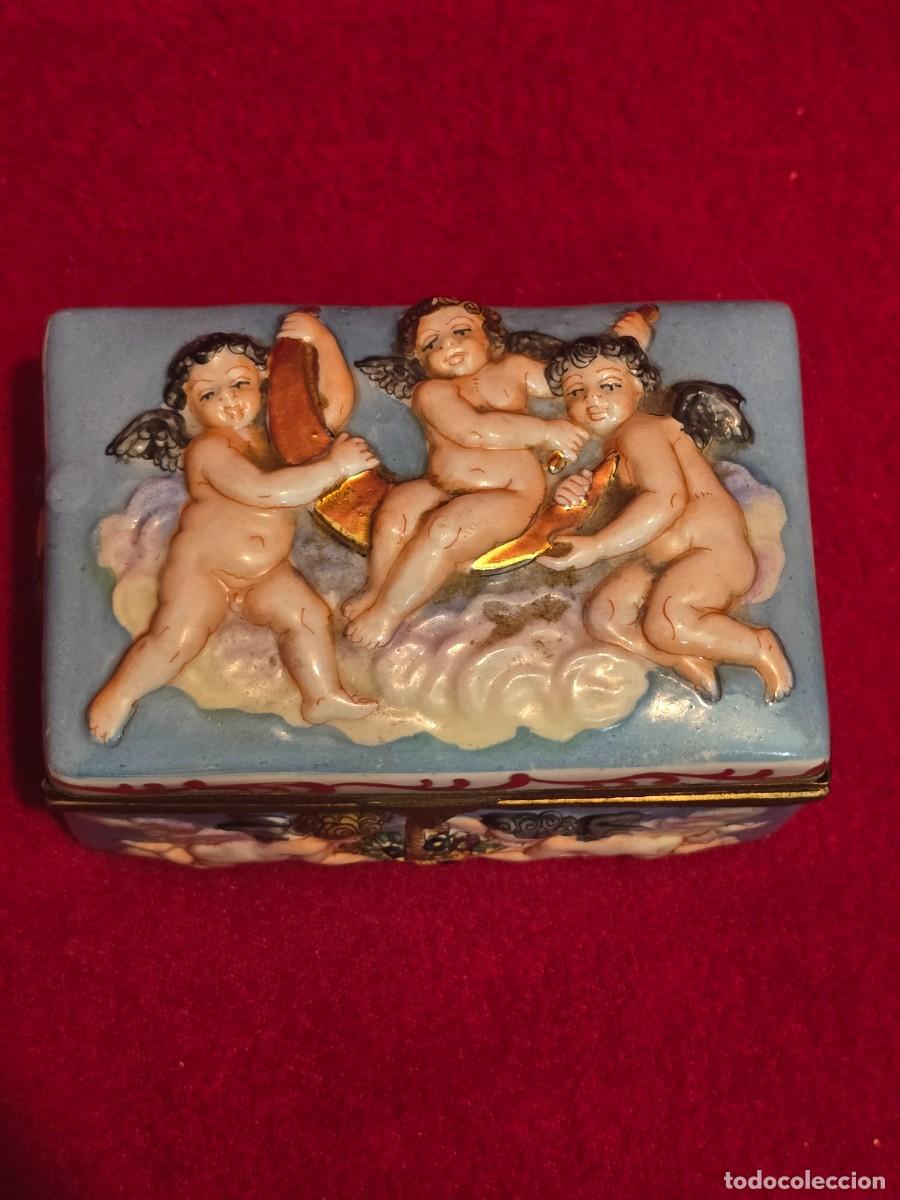 Antig&uuml;edades: CAJA DE PORCELANA ESTILO DE CAPODIMONTE - Foto 5