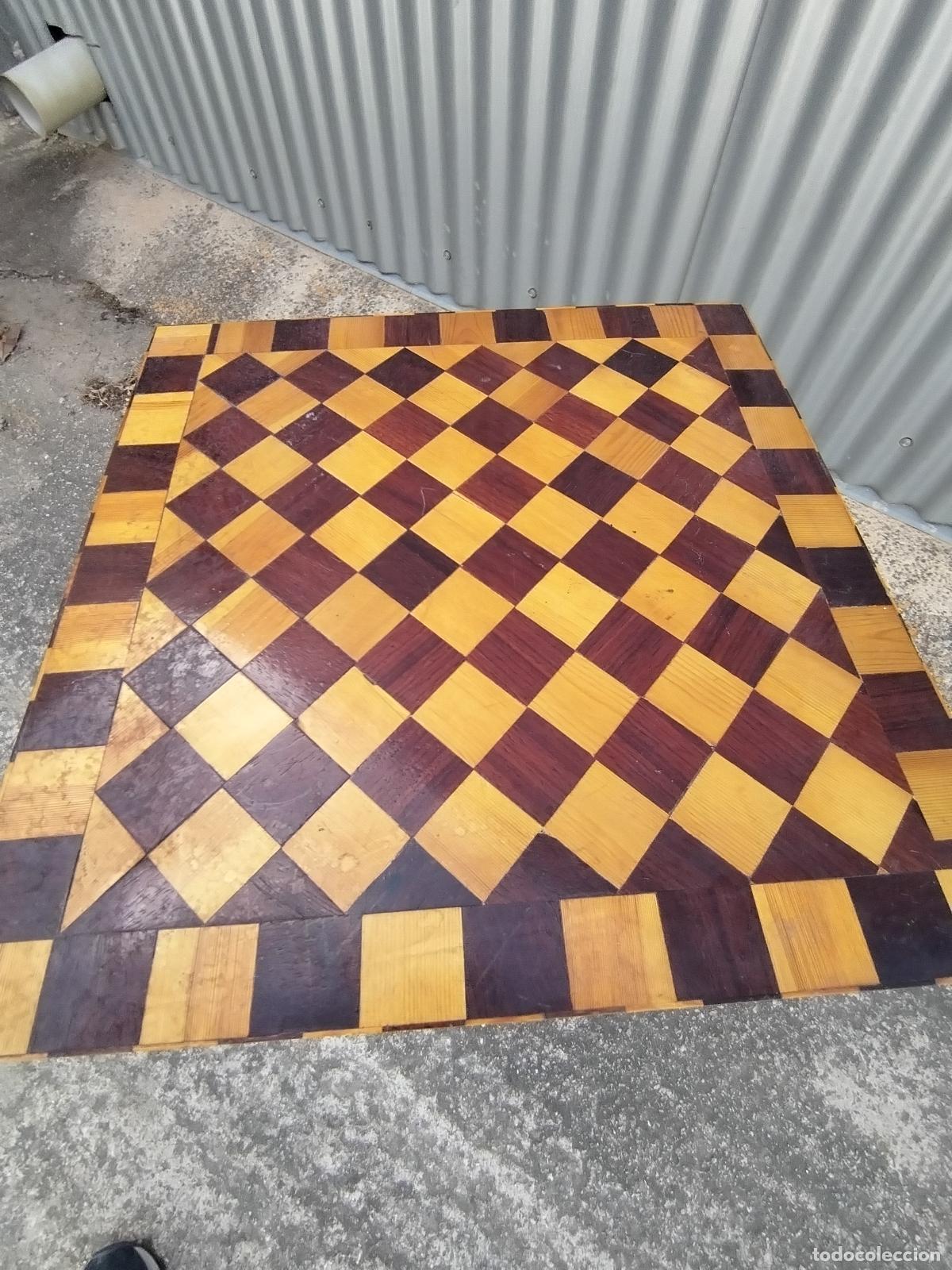 Antig&uuml;edades: mesa auxiliar de made con marqueteria - Foto 4
