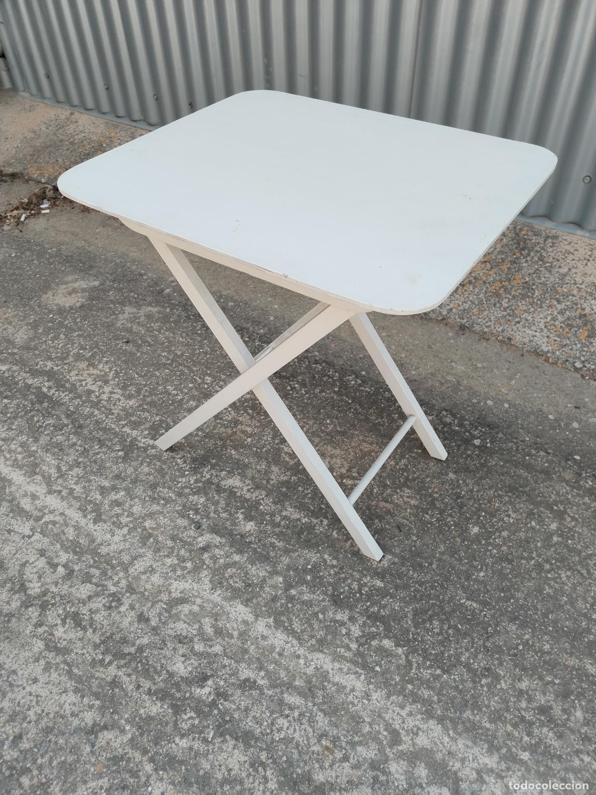 Antig&uuml;edades: mesa plegable de madera - Foto 3