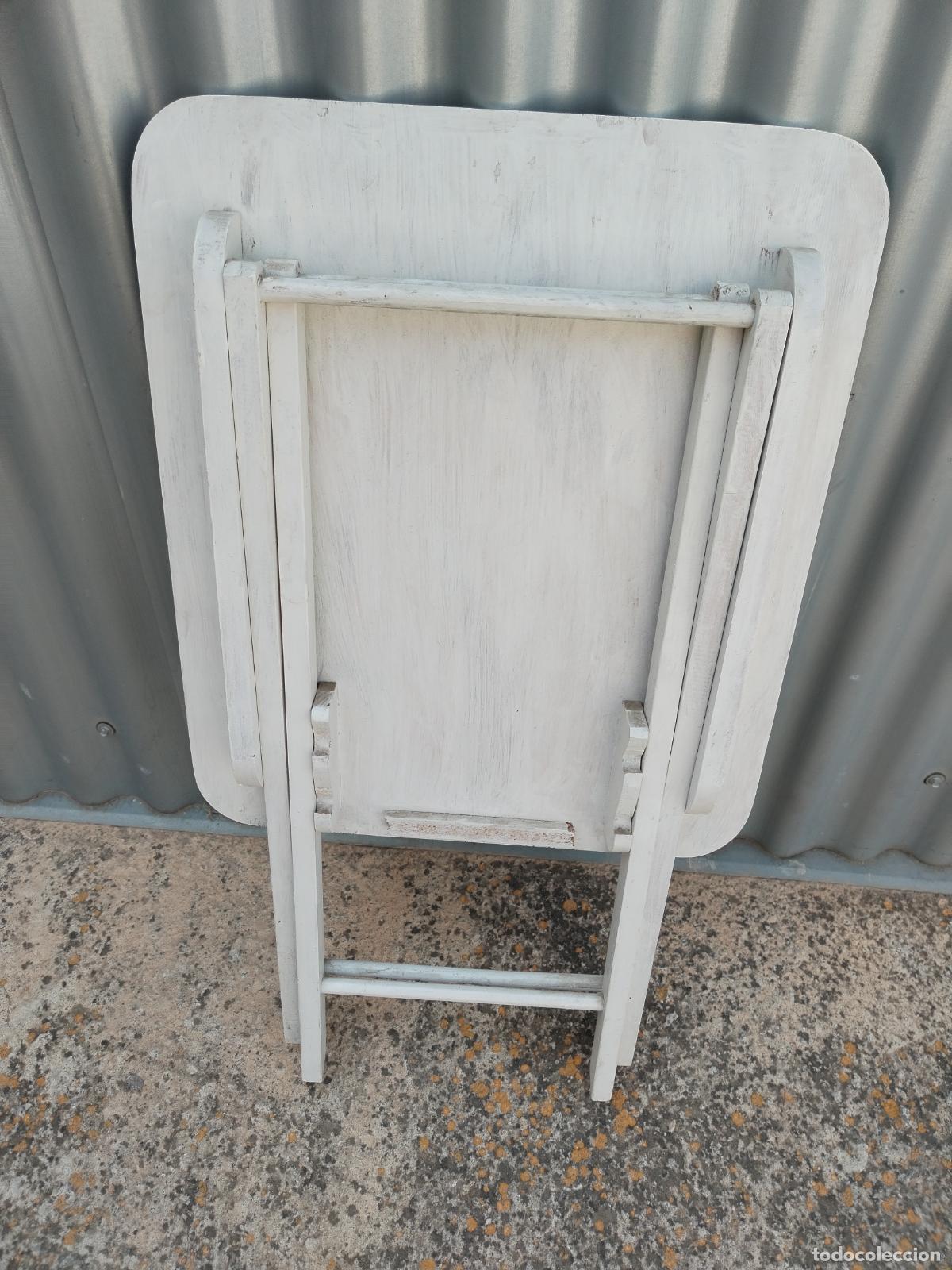 Antig&uuml;edades: mesa plegable de madera - Foto 4