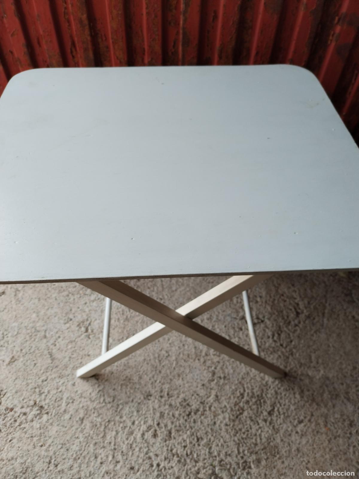Antig&uuml;edades: mesa plegable de madera - Foto 6