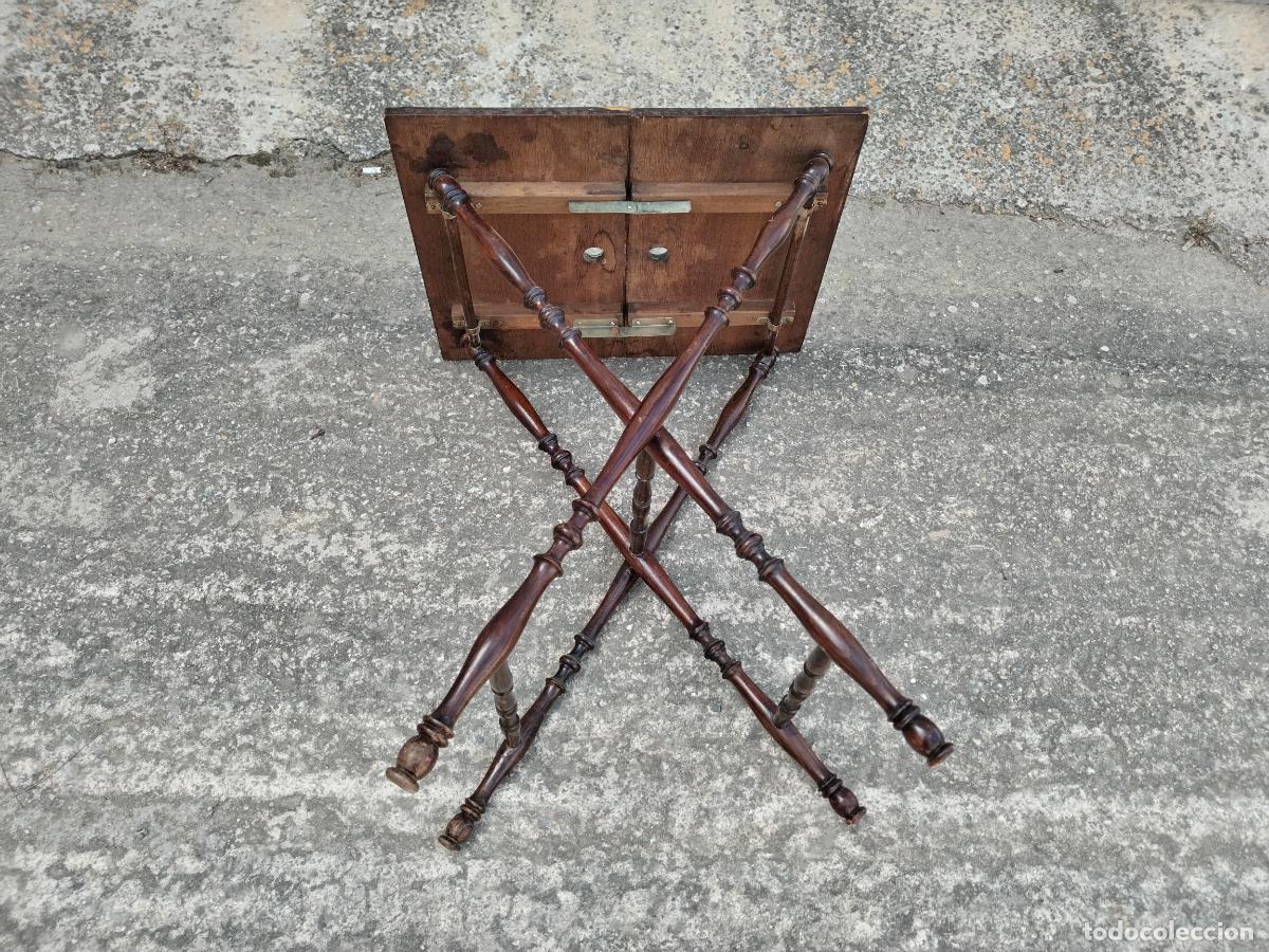 Antig&uuml;edades: antigua mesa plegable de madera - Foto 2