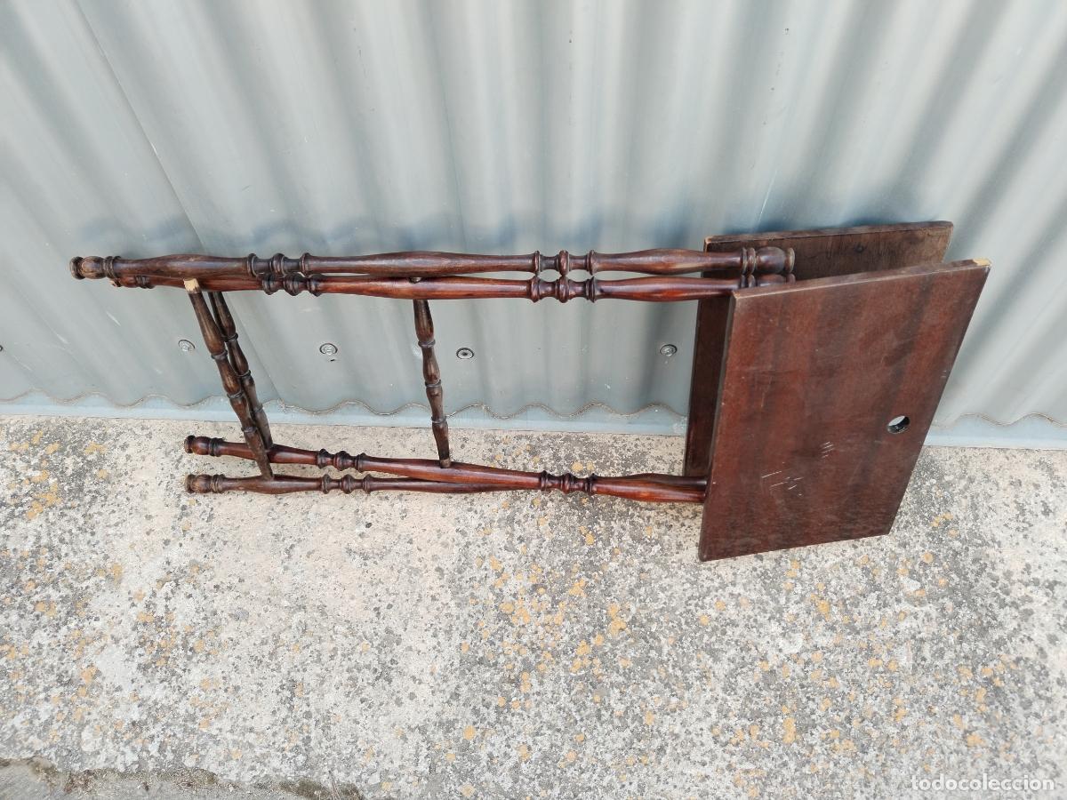 Antig&uuml;edades: antigua mesa plegable de madera - Foto 12