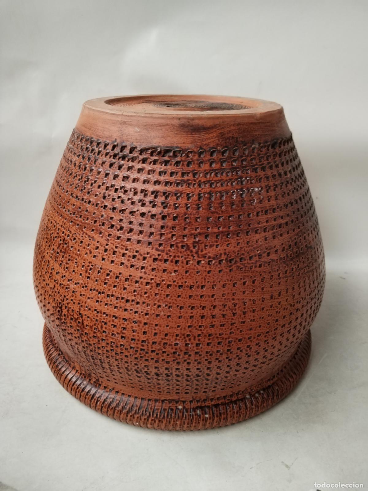 Antig&uuml;edades: macetero vintage de terracota - Foto 5