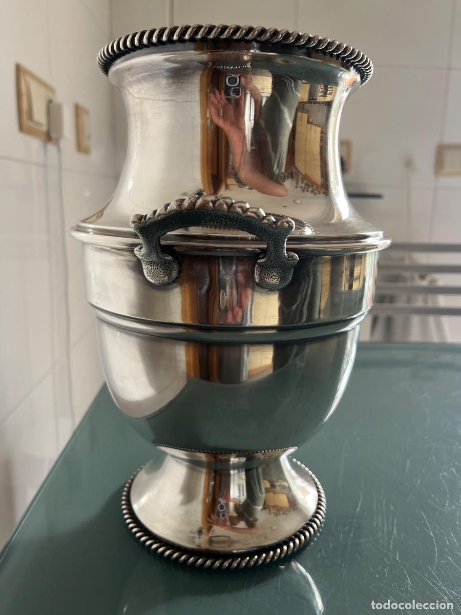 Antig&uuml;edades: Cubitera de plata alpaca - Foto 2