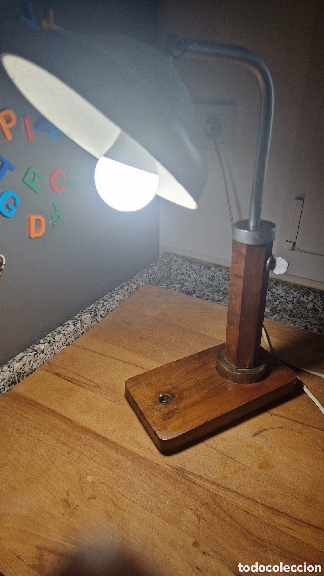 Antig&uuml;edades: Lampara de mesa tipo industrial - Foto 6