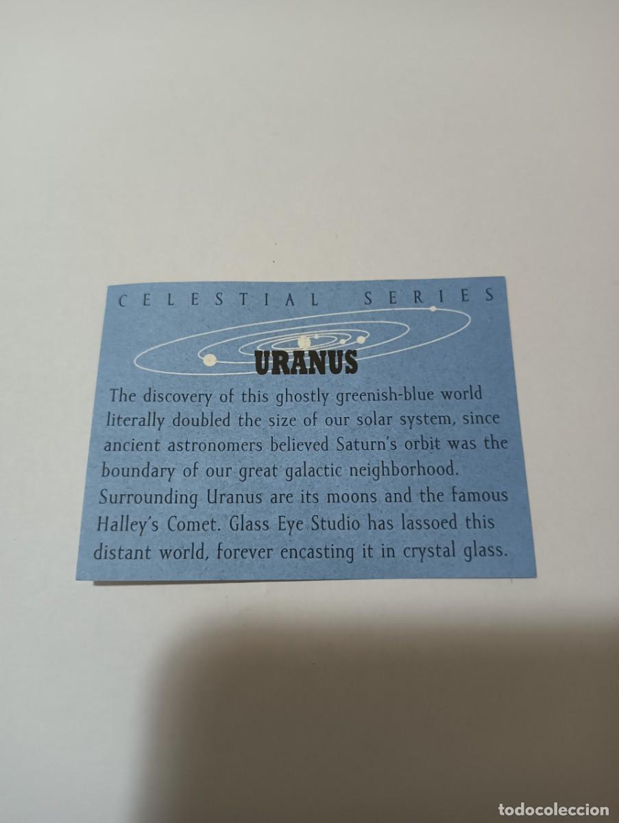 Antig&uuml;edades: Uranus &rdquo;Planets&rdquo; Glass Eye Studio paperweight. - Foto 3