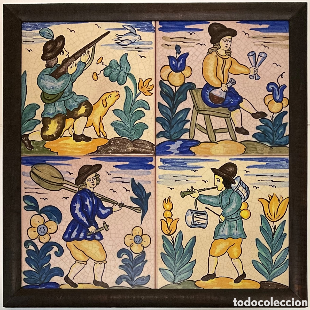 Antig&uuml;edades: Panel cer&aacute;mico de azulejos de oficios - Foto 1