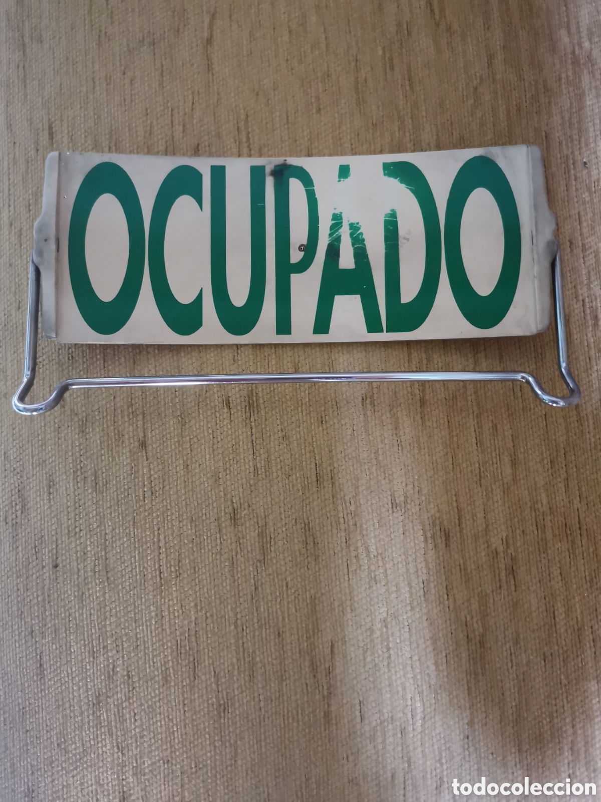 Antig&uuml;edades: Antiguo letrero taxi, ocupado libre, vintage, ideal coleccionista