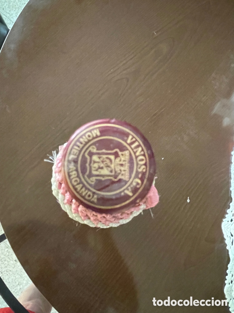Antig&uuml;edades: Botella de cristal forrada a mano con cuerda - Foto 4