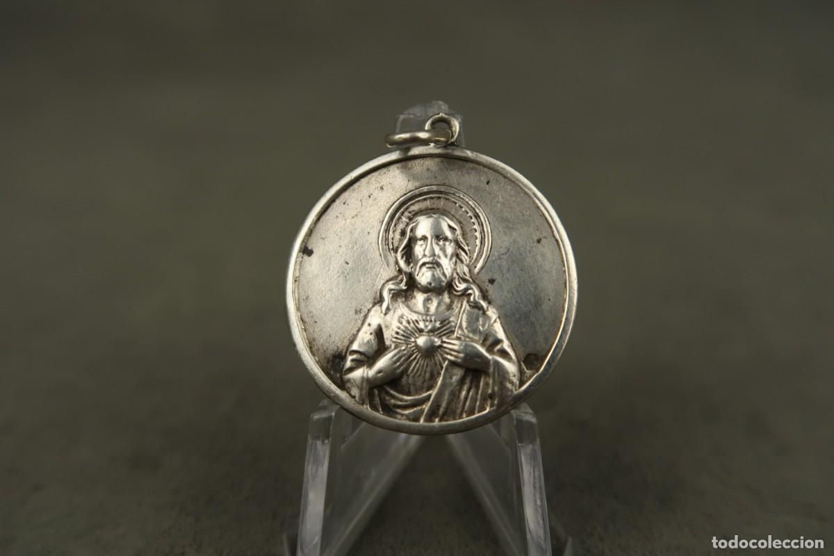 Antig&uuml;edades: Antigua Medalla Religiosa de Plata - Foto 5